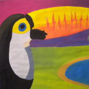 Cours de peinture Lyon  Toucan  Cours peinture gouache enfant Lyon